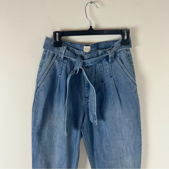 Rebecca Taylor La Vie Drapey Denim Pant Jeans In Edie Wash Size 26 - Picture 3 of 7